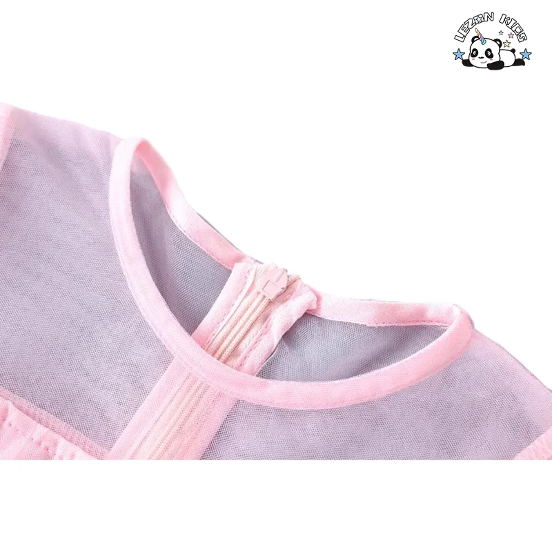 LEZONKIDS - Customizable Spring Children's Tulle Dress Princess Skirt Long-sleeved Skirt Girl Appliques Puffy Dresses
